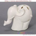 Ledes porcelán elefánt - 9/12 cm