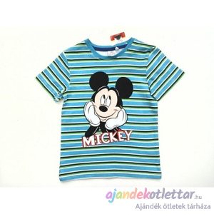 Disney Mickey gyerek póló/zöld csikos