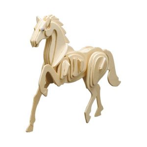 3D puzzle - fából készült ló